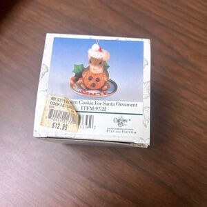 Charming Tails Fitz and Floyd Ornament Acorn Cookie For Santa‎ 97/22 New In Box